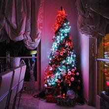 Yılbaşı Ağacı Işığı, Doğum Günü Parti LED Işık 8 Animasyonlu 100 Ledli 10 Metre Fişli