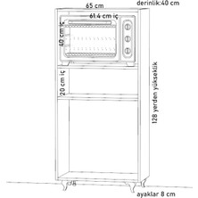 Yaman Dekorasyon 2 Kapaklı Mini Fırın ve Mikrodalga Dolabı