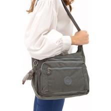 Lifonbag Kadın 6 Bölmeli Krinkıl Su Geçirmez Omuz Çantası