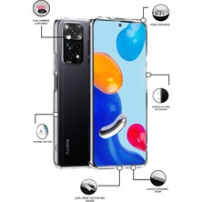 Kılıfmania Xiaomi Redmi Note 11 Kapak Kamera Korumalı Tıpalı Şeffaf Silikon Kılıf