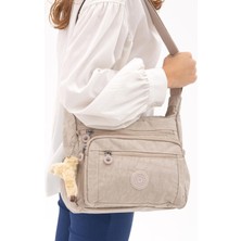 Lifonbag Kadın 6 Bölmeli Krinkıl Su Geçirmez Omuz Çantası