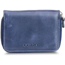 Guard Antik Lacivert Mini Unisex Bozuk Paralıklı Cüzdan Hakiki Deri
