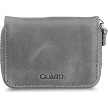 Guard Antik Gri Mini Unisex Bozuk Paralıklı Cüzdan Hakiki Deri