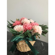Eloza Floral Art Ithal Yapay Çiçeklerle Tasarlanan Dekoratif Sepet Arajmanı