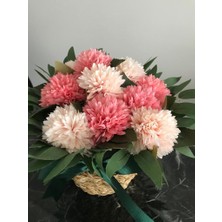 Eloza Floral Art Ithal Yapay Çiçeklerle Tasarlanan Dekoratif Sepet Arajmanı
