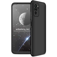 CoverZone Xiaomi Poco M5S ile Uyumlu Kılıf Soft Hard Koruma 3 Parça  Ays Siyah