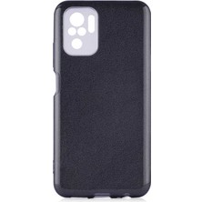 CoverZone Xiaomi Poco M5S ile Uyumlu Kılıf Simli Parlak Çift Katmanlı Shining Silikon Siyah