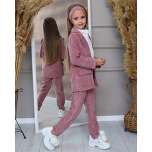 Kids Fitilli Ceket Pantolon Kız Çocuk Takım