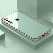 MTK Moveteck Xiaomi Redmi Note 8 Kılıf Kamera Korumalı Parlak Gold Kenarlı Yumuşak Renkli Silikon Kapak