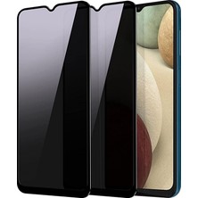 HANPORIUM Samsung Galaxy A02S Hayalet Ekran Koruyucu 6D Kırılmaz Cam - Gizlilik Korumalı - Ultra Darbe Emici Etkin Koruma - Ekranı Tam Kaplar