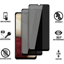 HANPORIUM Samsung Galaxy A02S Hayalet Ekran Koruyucu 6D Kırılmaz Cam - Gizlilik Korumalı - Ultra Darbe Emici Etkin Koruma - Ekranı Tam Kaplar