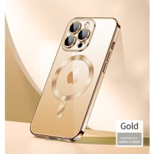 M.TK Moveteck Apple iPhone 14 Pro Uyumlu Kılıf Kamera Lens Üstü Kaplama Korumalı Manyetik Magsafe Renkli Şeffaf