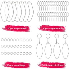 Dolity 30X Şeffaf Akrilik Anahtarlık (Yurt Dışından)
