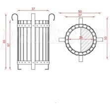 PARKSAN Dış Mekan Bahçe Ahşap Çöp Kovası 35(W)X57(H) 70909