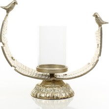 Vitale Altın Kuşlu Mumluk 35CM