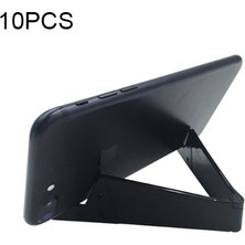 10 Adet V Şekli Evrensel Cep Telefonu Tablet Braketi Tutucu Siyah (Yurt Dışından)