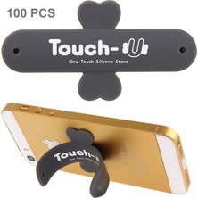 100 Adet Touch-U Silikon Telefon Tutucu - Gri (Yurt Dışından)