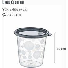 Grimor Life 12'li Set Sızdırmaz Hava Almaz Kapaklı Yuvarlak Erzak Saklama Kabı 6X500 ml + 6X250 ml