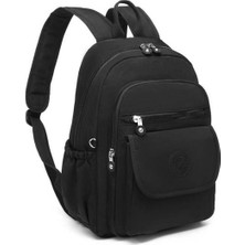 Smart Bags Krinkıl Siyah Kumaş Kadın Sırt Çantası SMB1187