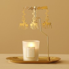 Chasoe Dönen Tealight Candle Tutucu Ruh Hali Işık Şamdan Tepsisi Ev Centerpieces Elk (Yurt Dışından)