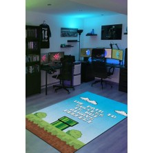 Homshtag The Path Pamuklu Dokuma Tabanlı Yıkanabilir Kaymaz Gamer Halısı