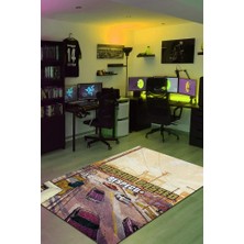 Homshtag Respect Pamuklu Dokuma Tabanlı Yıkanabilir Kaymaz Gamer Halısı