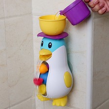 Klasik Penguen Su Çarkı Çocuk Yürümeye Başlayan Duş Emici Banyo Oyuncağı