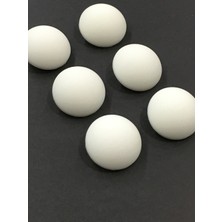 Karan Tuhafiye Italyan Mat Inci Bombeli Trençkot Kaban Mont Düğme 6 Lı Set  Kırık Beyaz