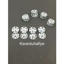 Karan Tuhafiye Çıtçıt Metal Gümüş 1,0 cm 8 Li Set