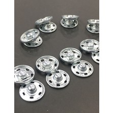 Karan Tuhafiye Çıtçıt Metal Gümüş 1,0 cm 8 Li Set