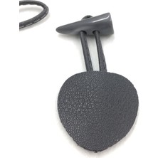 Karan Tuhafiye Deri Biritli Çoban Düğme Seti Gri 2 Adet