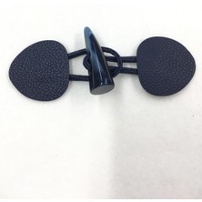 Karan Tuhafiye Deri Biritli Çoban Düğme Seti Lacivert 2 Adet