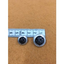 Karan Tuhafiye Blazer Ceket Düğmesi gümüş içi siyah