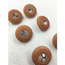 Karan Tuhafiye Taşlı Ceket ve Hırka Düğmesi Pudra 6 Lı Set