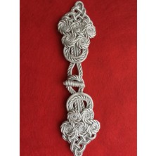 Karan Tuhafiye Japon Örgü Düğme Gümüş