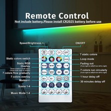 Bvoe 5 M Bluetooth Rgb Işık, Uzaktan Kumanda Anahtarı ile LED Şerit Işığı (Yurt Dışından)