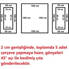 Ankara Kartonpiyer Dekoratif Boyanabilir 5 Adet Hazır Kesimli Çerçeve 2 cm