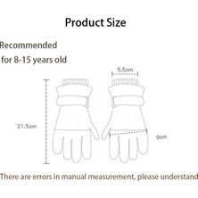 Farfi 1 Çift Kayak Dokunmatik Ekran Su Geçirmez Termal Kar Eldivenler (Yurt Dışından)