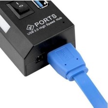 Fully S-8021 4 Port USB 3.0V Anahtarlı Işıklı USB Çoklayıcı