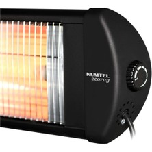 Kumtel 2500W Ecoplus Ayaklı Infrared Siyah Ufo Soba Ayak Hediyeli ( Ayak Dahil)