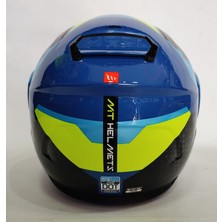 Mt Kask Atom Sv Adventure A7 Mavi Çene Açılır Kask Güneş Vizörlü