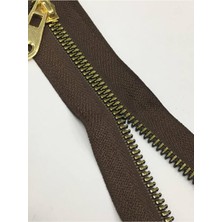 Karan Tuhafiye Çanta Fermuarı / Metalik Görünüm/ Gold 35 cm Kahve