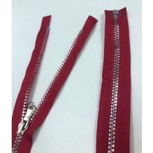 Karan Tuhafiye Fermuar 80 cm Metalik Görünümlü Plastik Diş Koyu Fuşya