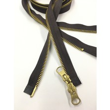 Karan Tuhafiye Demir Diş Fermuar 100 cm Çift Yön Kahve Rengi