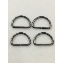 Karan Tuhafiye Çanta Halkası D Demir 3,5 cm 4 Lü Set