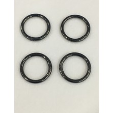 Karan Tuhafiye Çanta Halkası Yuvarlak Yaylı Klips 3 cm 4 Lü Set