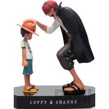 One Piece Anime Manga Aksiyon Figür - Luffy ve Shanks - 17 cm x 16 cm Özel Seri