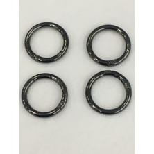 Karan Tuhafiye Çanta Halkası Yuvarlak Yaylı Klips 2,5 cm 4 Lü Set