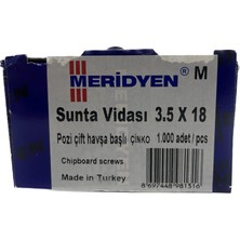 Meridyen 3,5 x 18 Sunta Vidası 1000 Adet