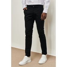 ALTINYILDIZ CLASSICS Erkek Siyah Slim Fit Dar Kesim Esnek Chino Pantolon